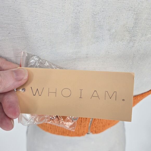 NWT Who I Am Orange Linen Blend Crop Top 12 - Picture 4 of 7